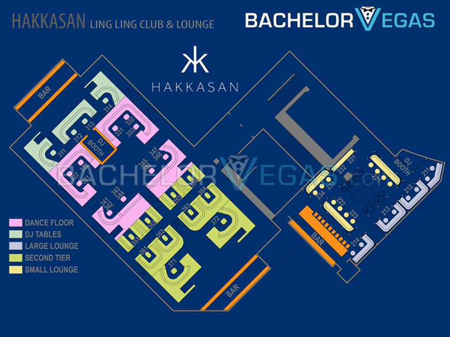 hakkasan table map