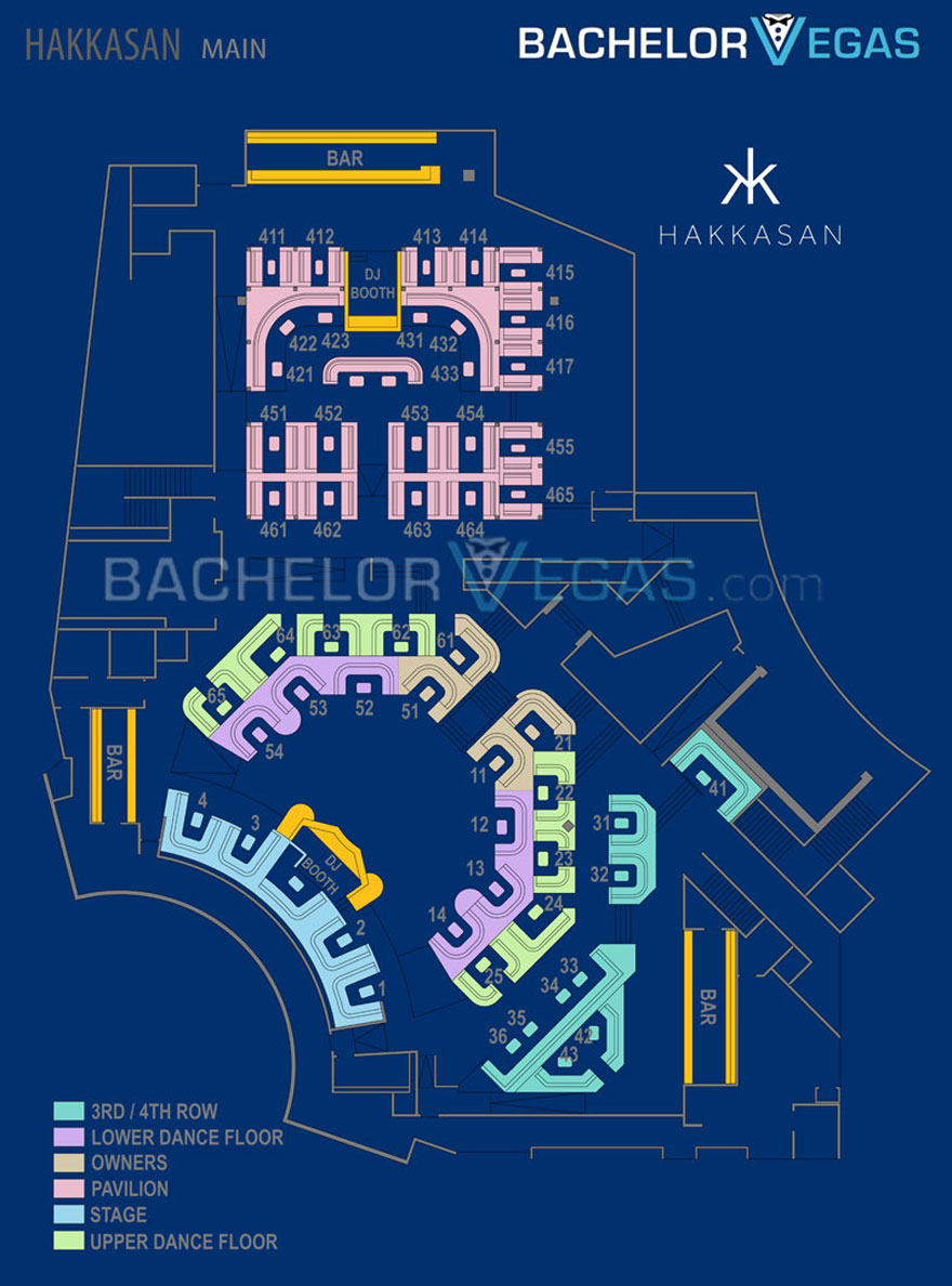 hakkasan table map
