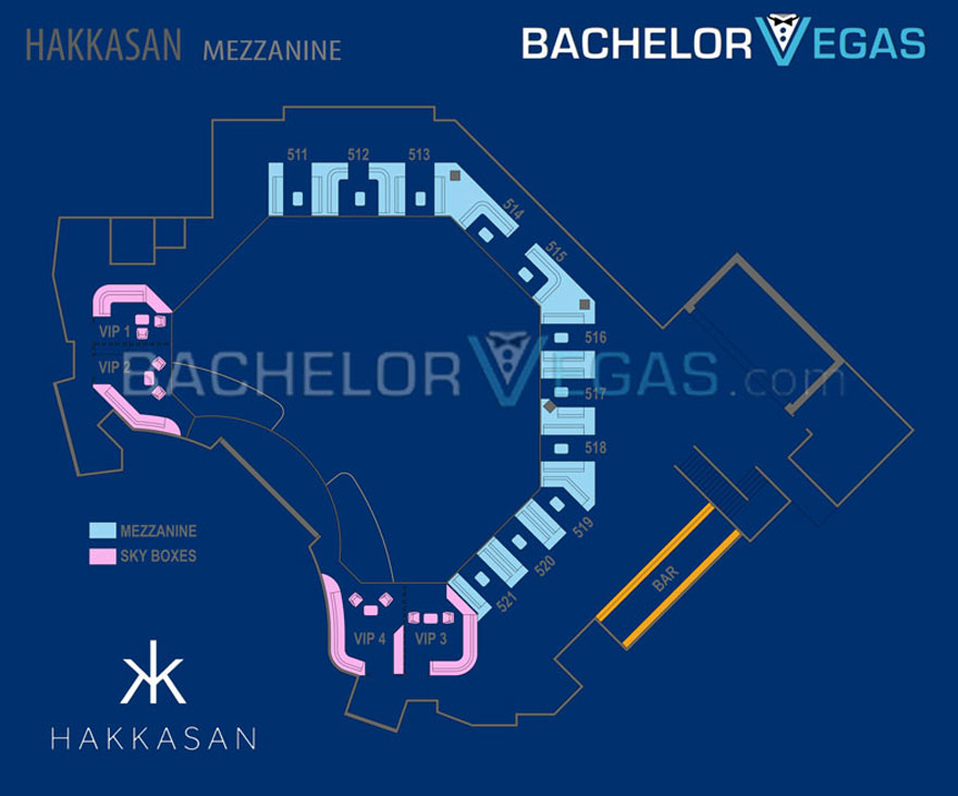 hakkasan table map