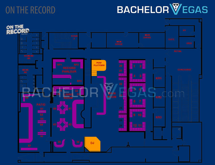 on the record table map
